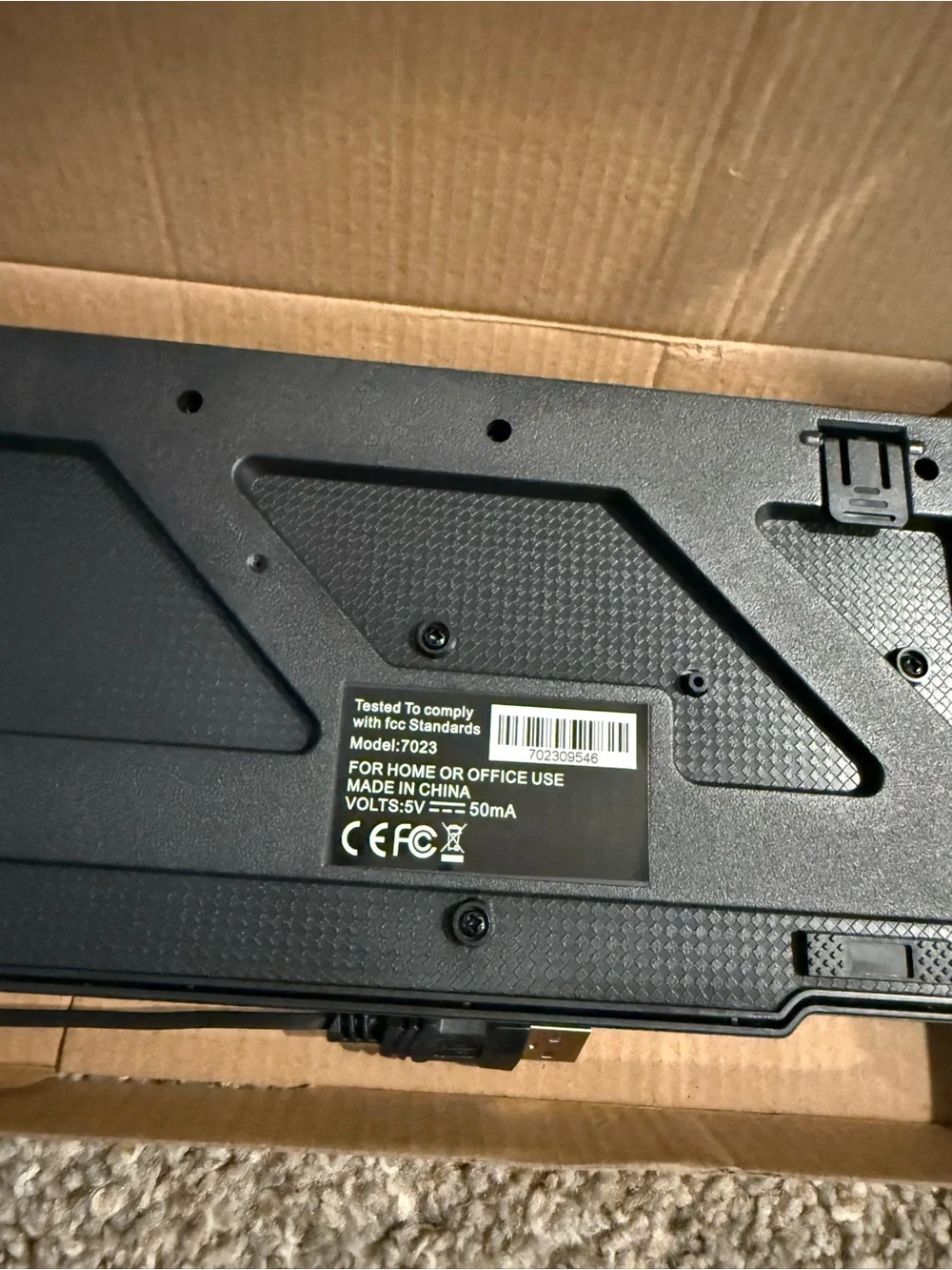 Black Wired Mechanical Keyboard - Full Size